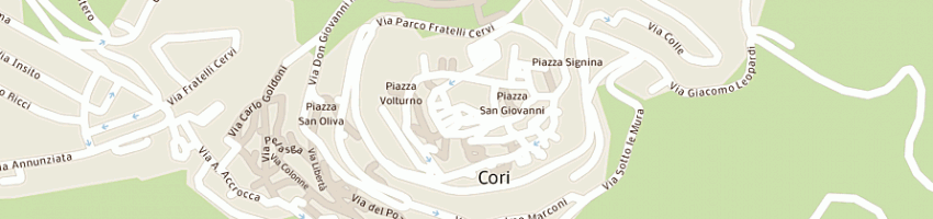 Mappa della impresa ricci secondina a CORI
