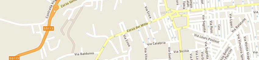 Mappa della impresa pasticceria del corso dei mille di costa diego e c snc a ALCAMO