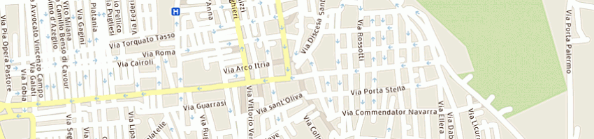 Mappa della impresa pizzeria l'arcova a ALCAMO