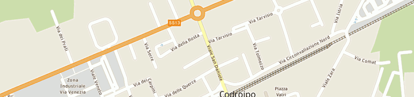 Mappa della impresa xian chen sas di wang ai cui e c a CODROIPO