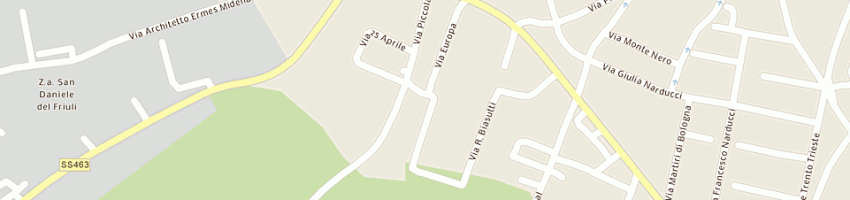 Mappa della impresa prosciuttificio sandanielese (srl) a SAN DANIELE DEL FRIULI