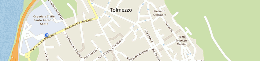 Mappa della impresa pulitura specializzata marinella di candotti marinella e c snc a TOLMEZZO