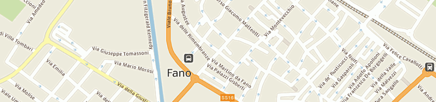 Mappa della impresa bruno carboni sas di carboni e c a FANO