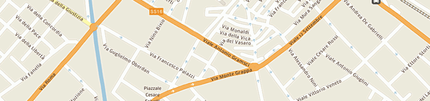 Mappa della impresa abbigliamento mafalda di buresti m e c sas a FANO