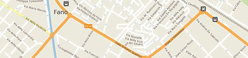 Mappa della impresa caffe' diana snc di zonghetti cristina e c a FANO