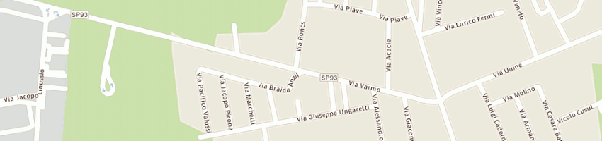 Mappa della impresa tonizzo italo e c (sas) a RIVIGNANO
