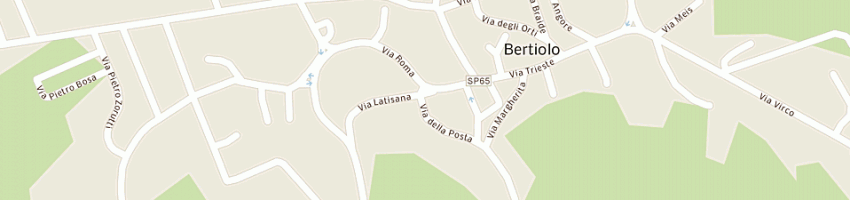 Mappa della impresa poste e telegrafi a BERTIOLO