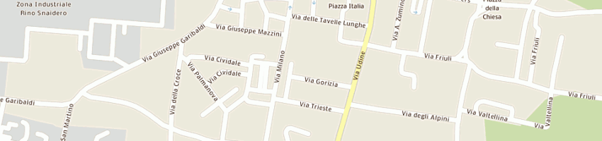 Mappa della impresa zuliani mario a MAJANO