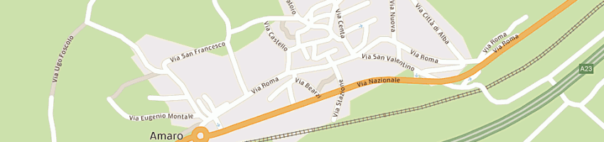 Mappa della impresa trattoria pizzeria al rustico di brunetti piergiorgio e c a AMARO