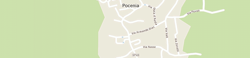 Mappa della impresa bar aganis di del vecchio loana a POCENIA