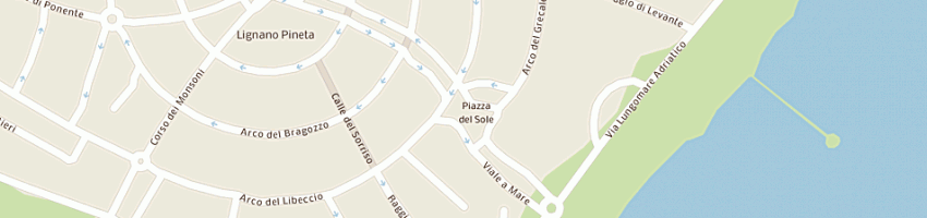 Mappa della impresa bar gran bar park palace a LIGNANO SABBIADORO