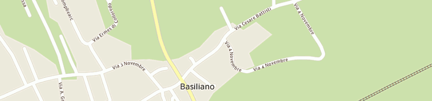 Mappa della impresa poste e telegrafi a BASILIANO