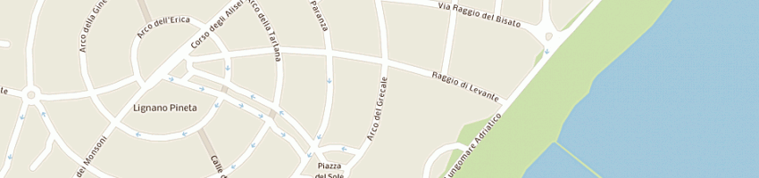 Mappa della impresa hotel erica di valentinis claudio e c snc a LIGNANO SABBIADORO