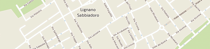 Mappa della impresa ristorante - bar rosa di pozzatello mario e c - sas a LIGNANO SABBIADORO