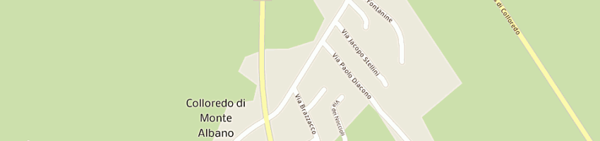 Mappa della impresa poste italiane a COLLOREDO DI MONTE ALBANO