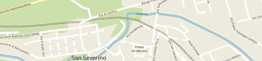 Mappa della impresa java cafe di guardati giampiero e c snc a SAN SEVERINO MARCHE