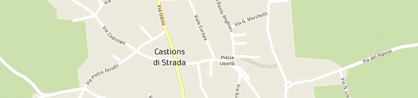 Mappa della impresa poste italiane spa a CASTIONS DI STRADA