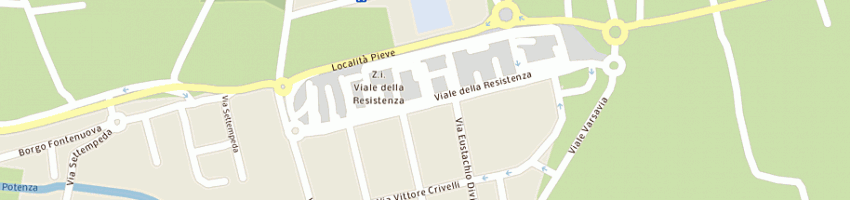 Mappa della impresa bar della ruzzola snc di elisei lamberto e c a SAN SEVERINO MARCHE