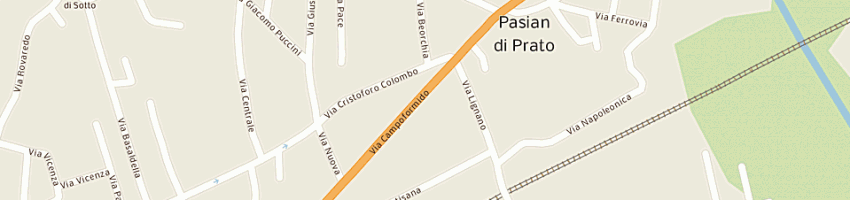 Mappa della impresa autoriparazioni primavera snc di toso danilo e c a PASIAN DI PRATO