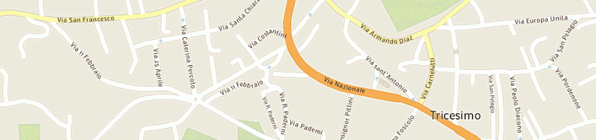 Mappa della impresa autogrill pizzeria a TRICESIMO