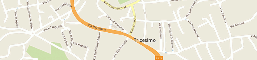 Mappa della impresa studio associato geom elisa canciani e per ind pierangelo moretti a TRICESIMO
