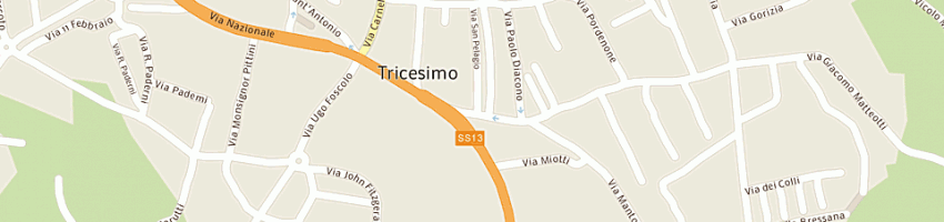 Mappa della impresa carussi ugo a TRICESIMO