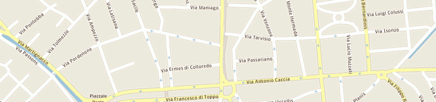 Mappa della impresa europizza di cuomo alessandro a UDINE