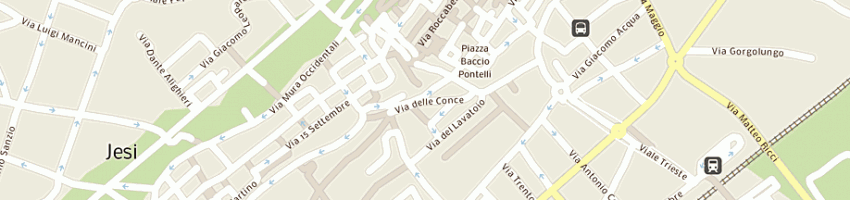 Mappa della impresa autocarrozzeria montelli tombari a JESI