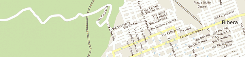 Mappa della impresa ristorante - pizzeria cirio' di picarella ina e c snc a RIBERA