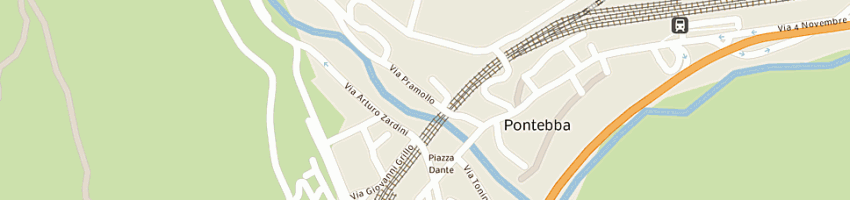Mappa della impresa albergo wulfenia di bolzan e fedrigo snc a PONTEBBA