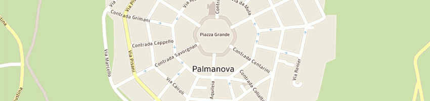 Mappa della impresa della schiava santina a PALMANOVA