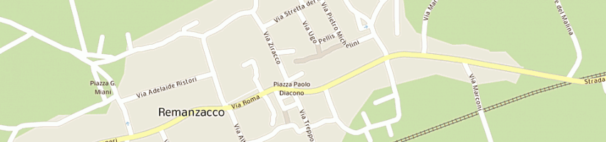 Mappa della impresa trattoria centrale a REMANZACCO