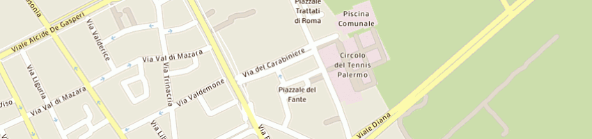 Mappa della impresa auto system srl a PALERMO