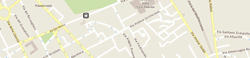 Mappa della impresa scuole pubbliche - scuole elementari statali - circolo di a PALERMO