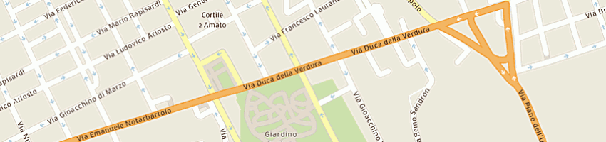 Mappa della impresa bar giardino a PALERMO