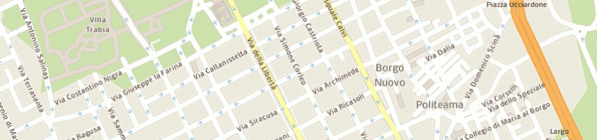 Mappa della impresa antichita' di francesco sacco -sas- a PALERMO