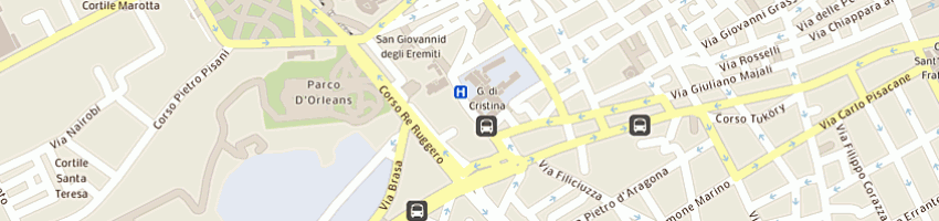 Mappa della impresa associazione siciliana leucemie e tumori infanzia a PALERMO