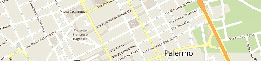 Mappa della impresa azania viaggi srl a PALERMO
