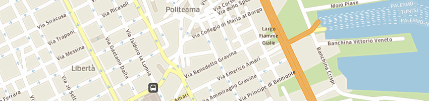 Mappa della impresa roberto e paolo scacciano e rappresentanze sas a PALERMO