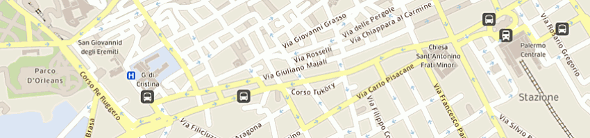 Mappa della impresa gm di vitellaro lucia e c sas a PALERMO