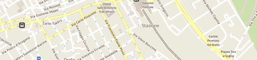 Mappa della impresa tutone francesco paolo a PALERMO