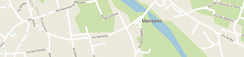 Mappa della impresa albergo natisone di predan mario a MANZANO
