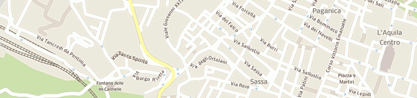 Mappa della impresa ristorante pizzeria la fonte a L AQUILA