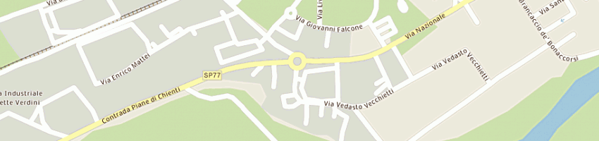 Mappa della impresa tipografia s giuseppe srl a POLLENZA