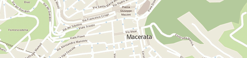 Mappa della impresa oreficeria bianchini e c snc a MACERATA