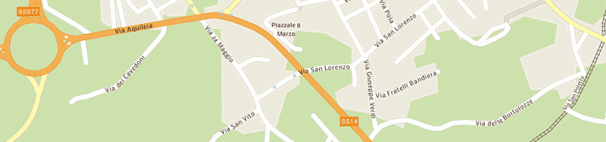 Mappa della impresa officine meccaniche gts (snc) a RONCHI DEI LEGIONARI