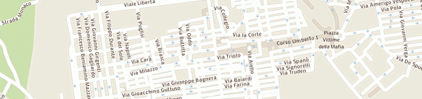 Mappa della impresa le tre d di argento giuseppa a BAGHERIA