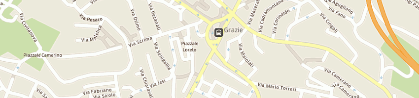 Mappa della impresa bar caffe' sunrise a ANCONA