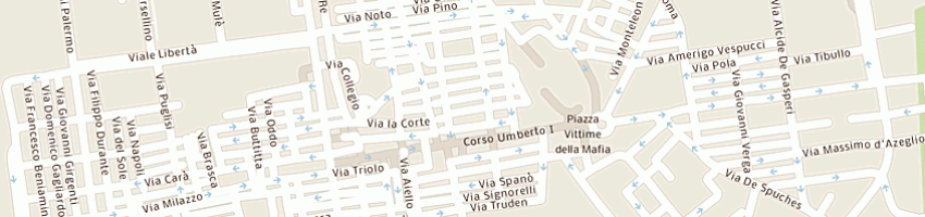Mappa della impresa trattoria zza' maria a BAGHERIA