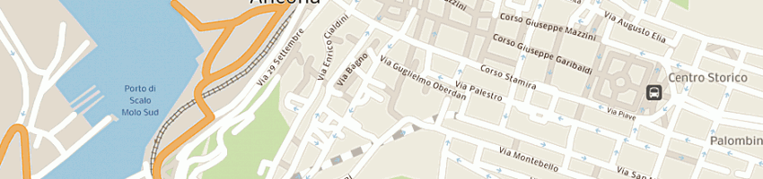 Mappa della impresa trattoria dina a ANCONA